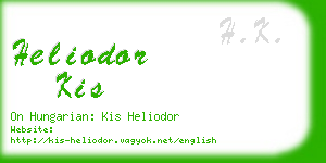 heliodor kis business card